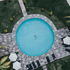 view pool from above