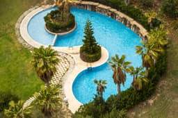 above view of pool
